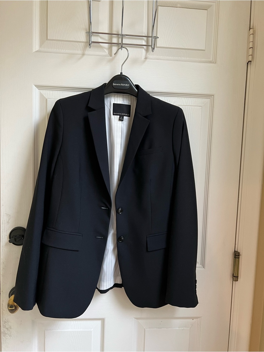 Banana Republic Black Wool Two-Button Bkazer